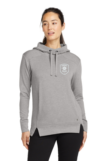 Women's Fashion Cut Hoodie, Aurora Police text logo