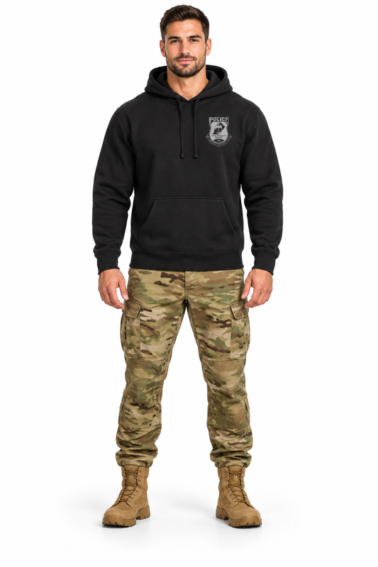 NEW HOODIE 🔥 modeled with OCP tactical pants and tan boots