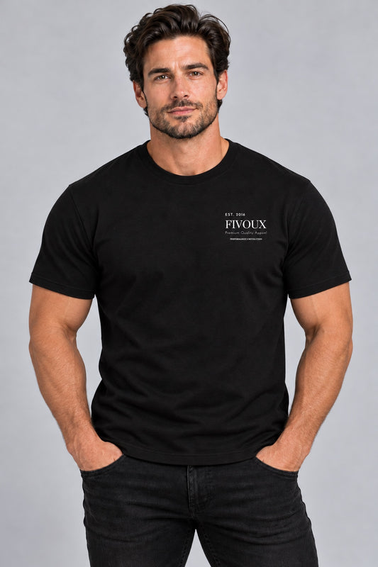 Fivoux Men's Signature T-Shirt — Classic product model photo