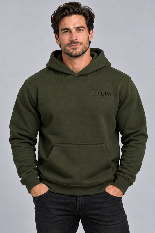 Fivoux Men's Premium Heavyweight Hoodie — Classic product model photo